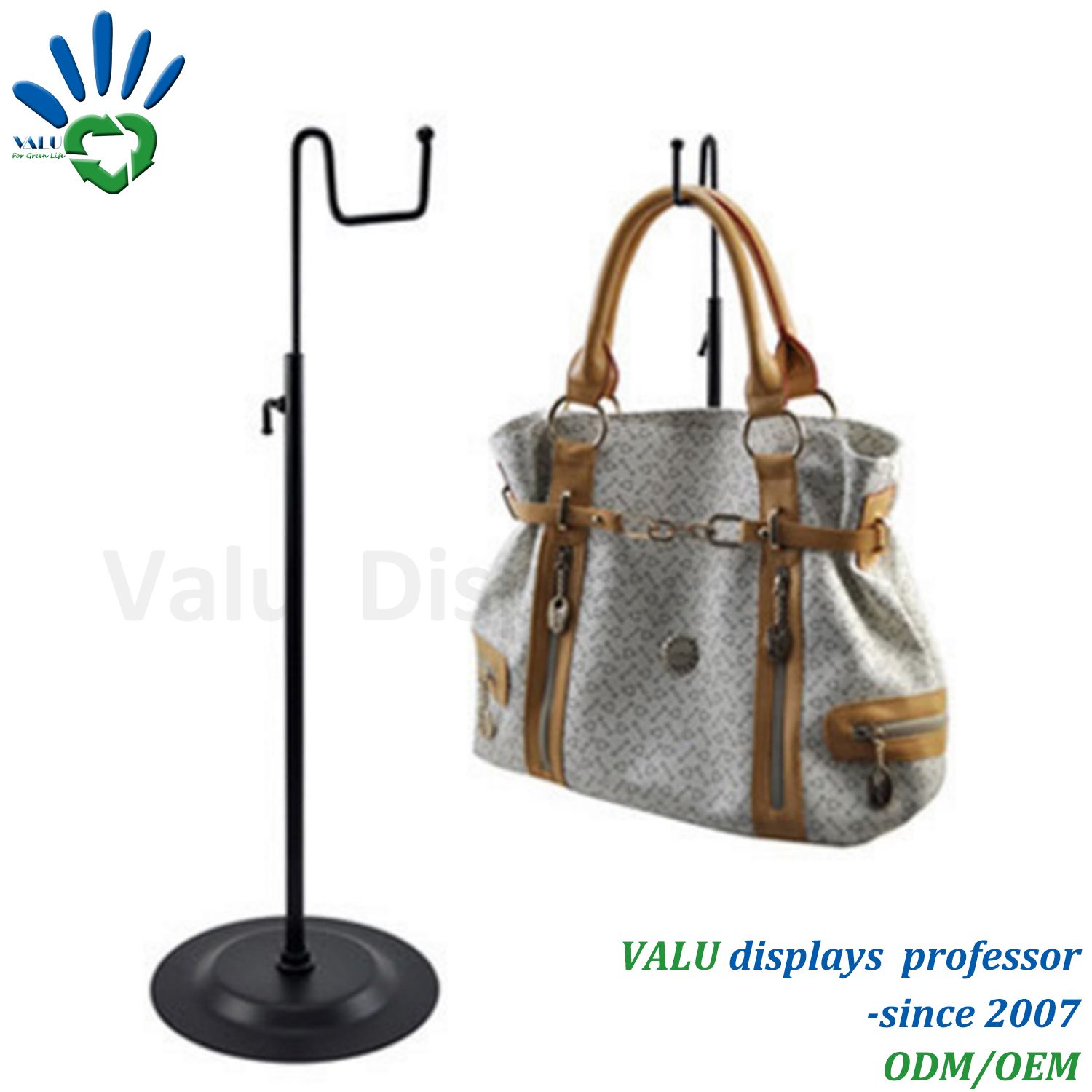 Single Way Adjustable Bag Stand/ Handbag Display Holder