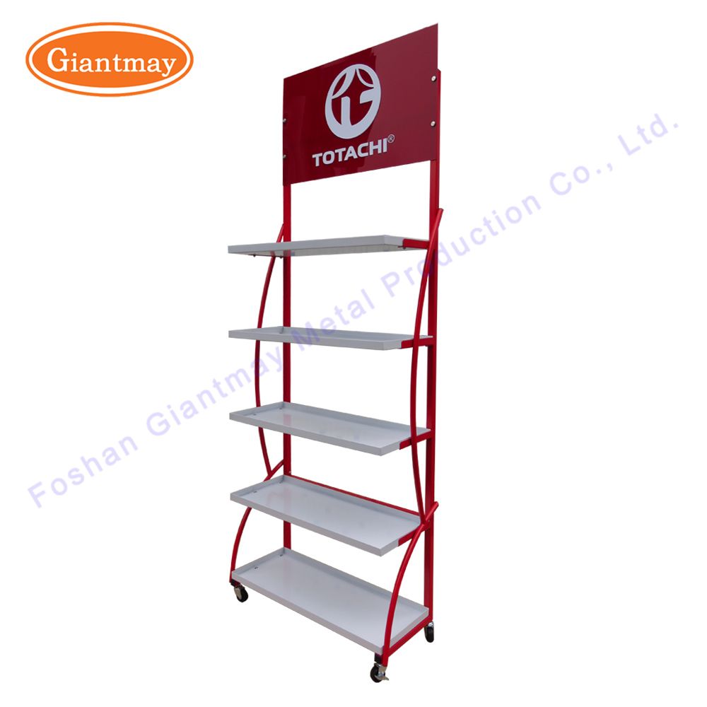 Floor Standing Metal Store Exhibition Motor Lube Lubrication Oil Wholesale Display Rack
