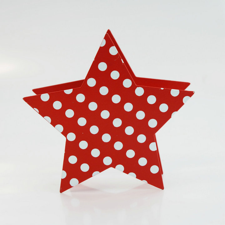 New Cheap High-Quality Metal Christmas Star-Shaped Candle Holder