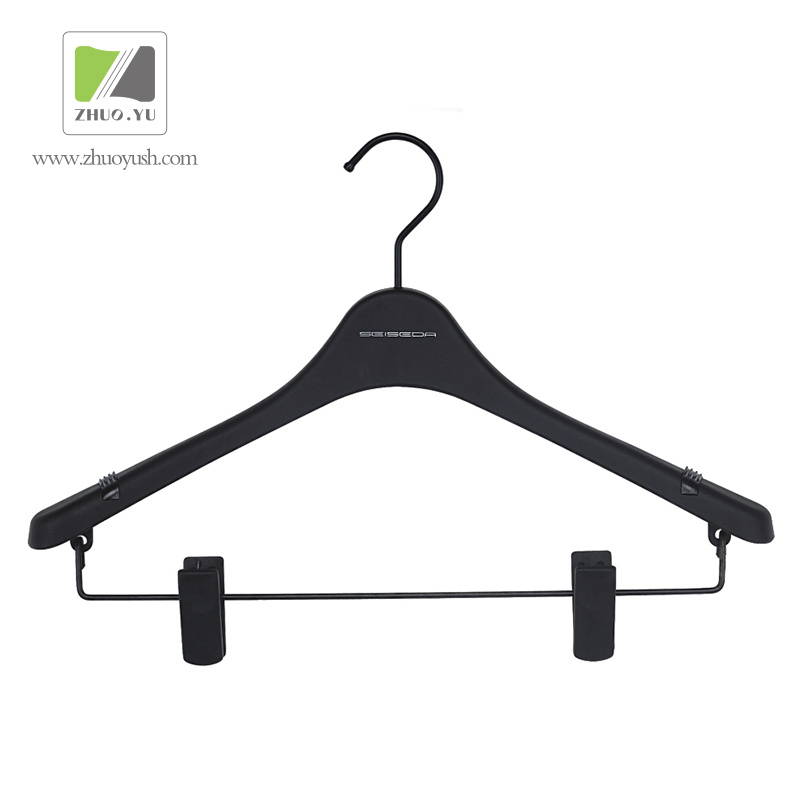 Zhuoyu Supplying Black Plastic Coat / Skirt Hanger