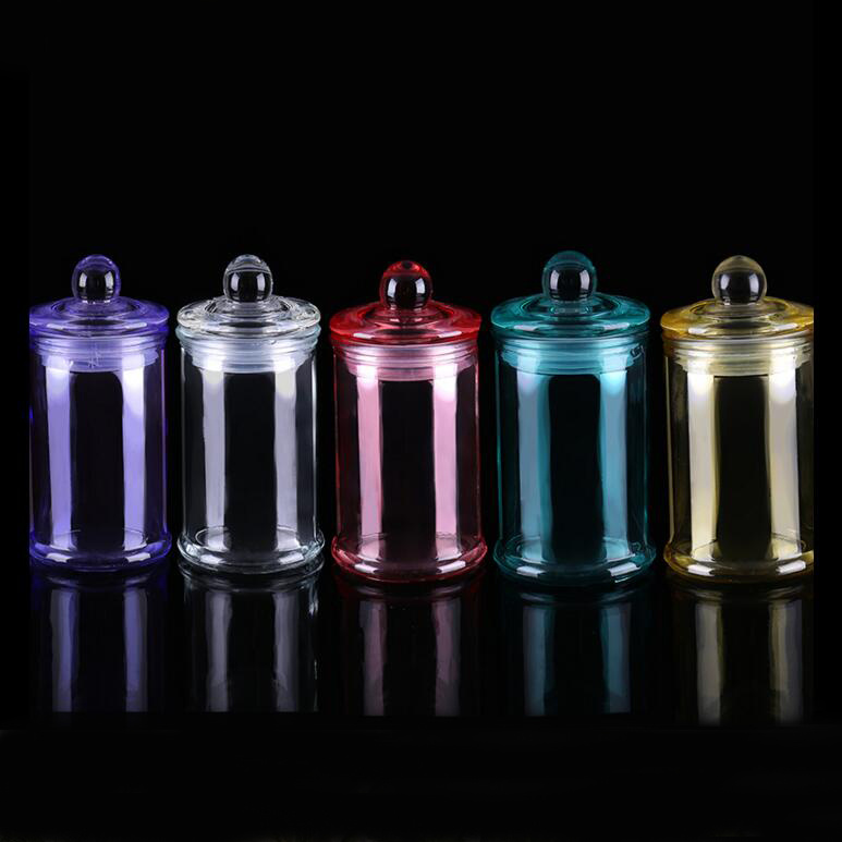 Wholesale Color Candle Jar with Lid Glass Candle Holders
