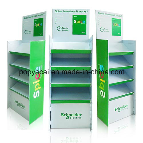 Cardboard Pop Floor Compartment Display Racks for Store Display