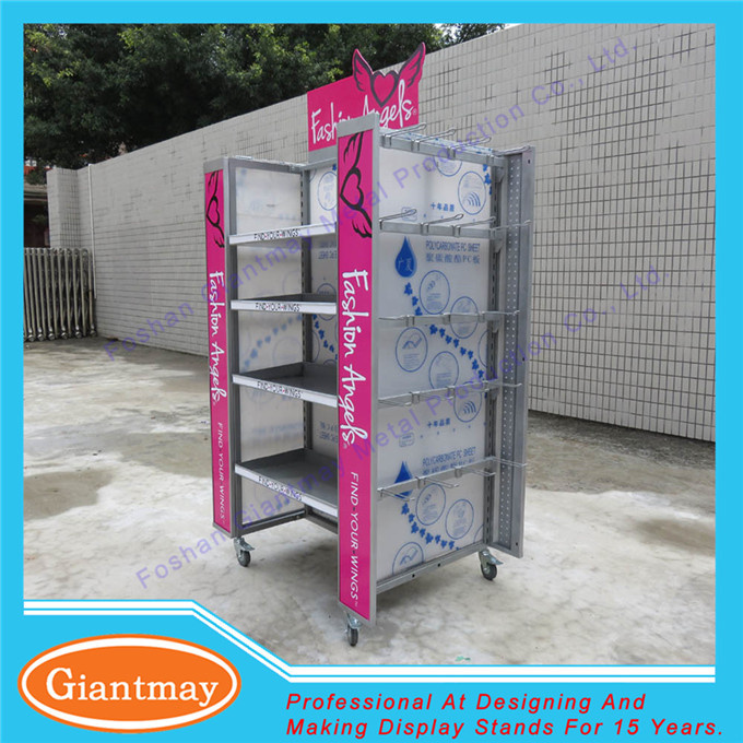 Retail Store 3 Sides Multifunctional Metal Display Rack