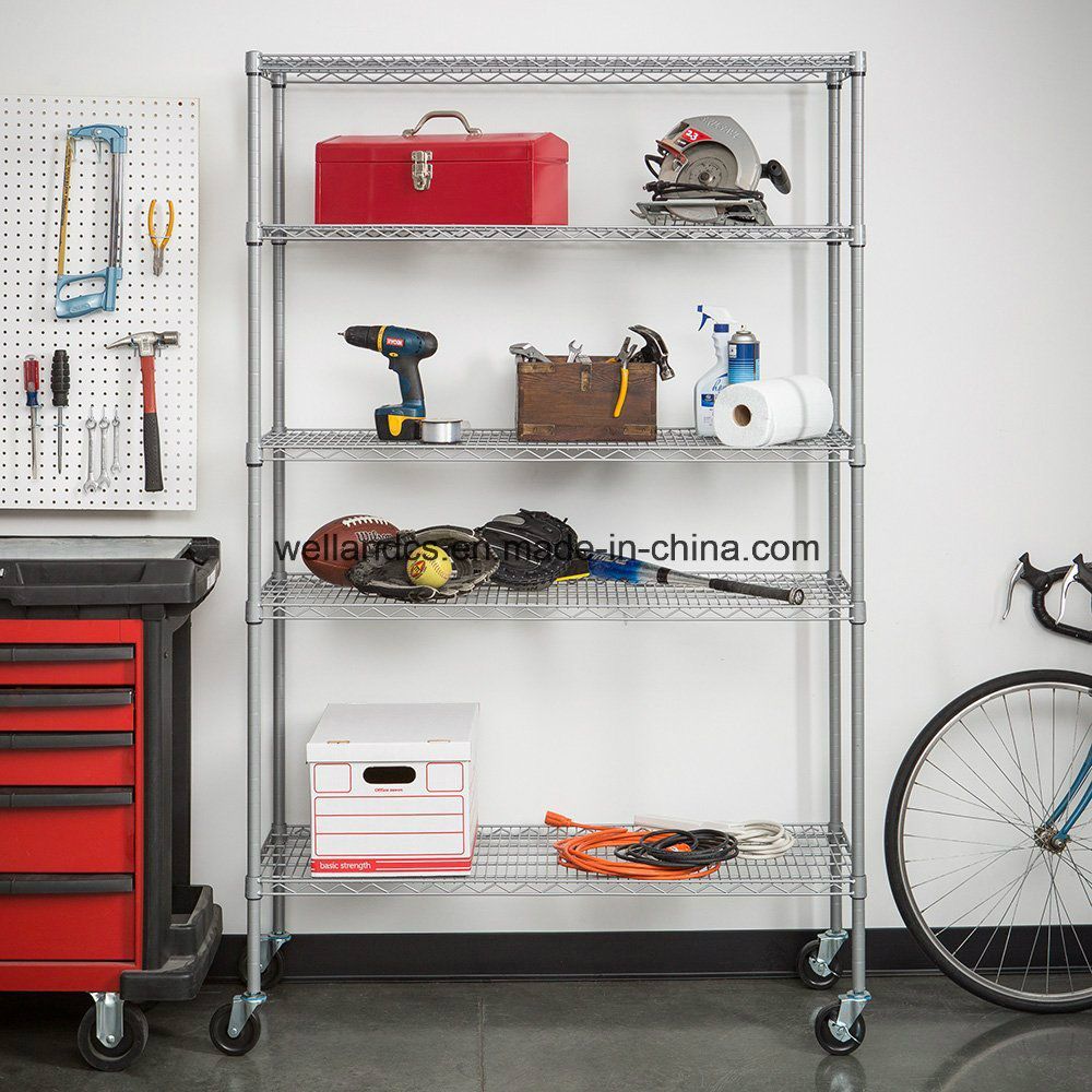 American Standard Stainless Steel Hotel Kitchen Garage Shelving Rack