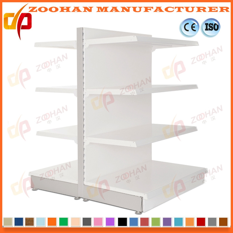 Double Sides Flat Back Shelf Supermarket Retail Display Shelving (Zhs355)