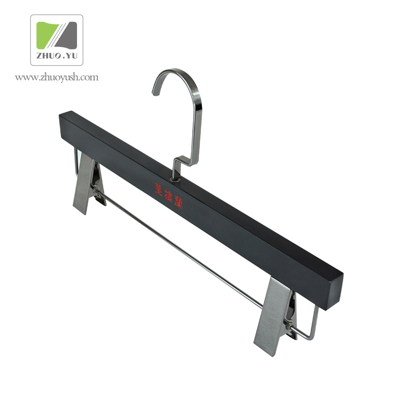 Ex-Factory Price Glossy Black Lotus Wood Bottom / Pants Hanger