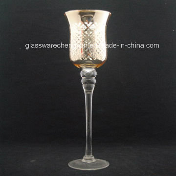 Spray Color Glass Candle Holder (ZT-061)