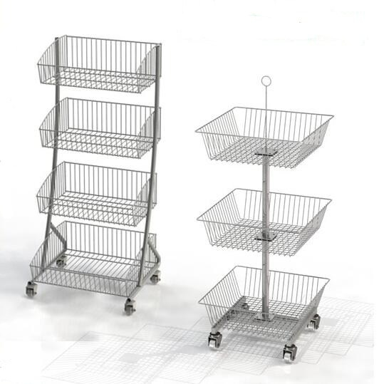 Factory Custom Retail Store Free Standing Wine Metal Wire Spray Can Display Rack for Candy