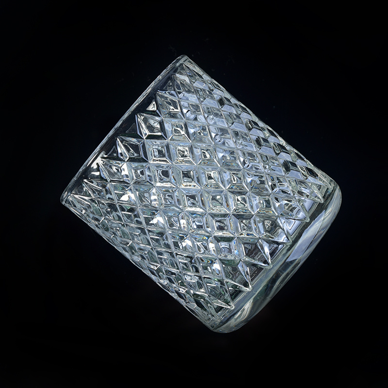 Crystal Glass Candle Holders with Dimon Design
