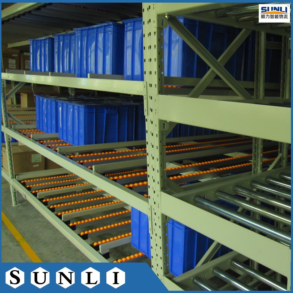 ABS Runner Carton Flow Self Slide Gravity Rack for Box Storage