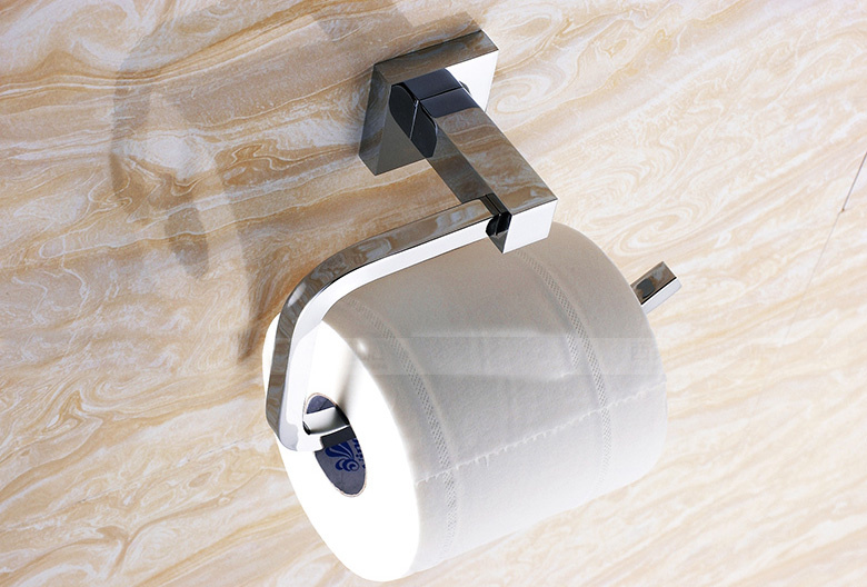 Wall Mounted Brass Toilet Paper Holder Chrome Finish 6308