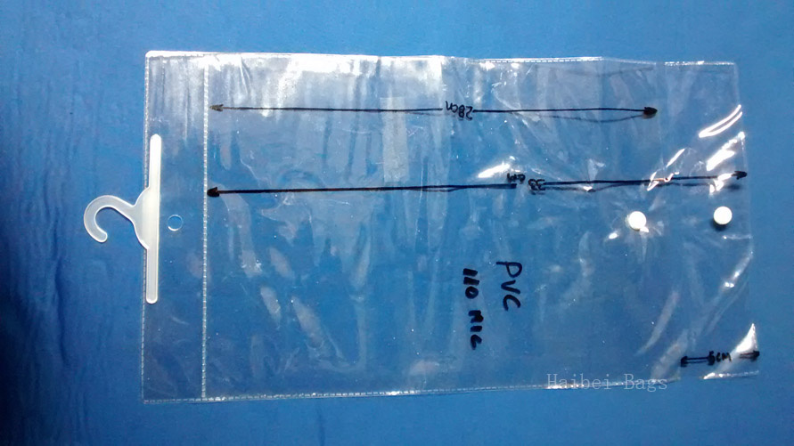 Transparent PVC Containers with Plastic Hanger and Snap