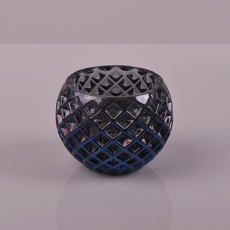 Ion Plating Glass Candle Holder