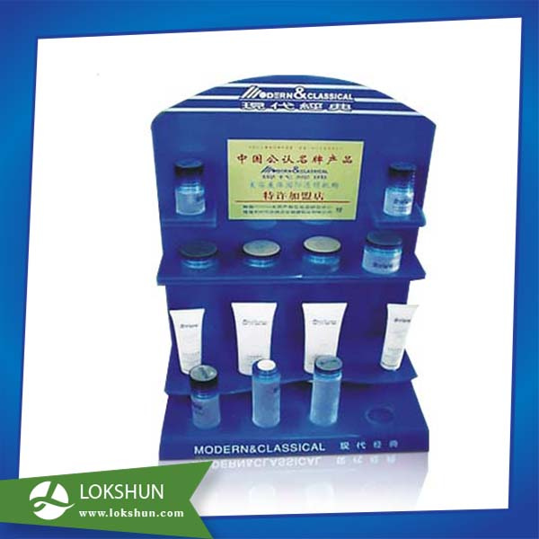 4 Color Printing Acrylic Shop Display Racks with 2 Shelves