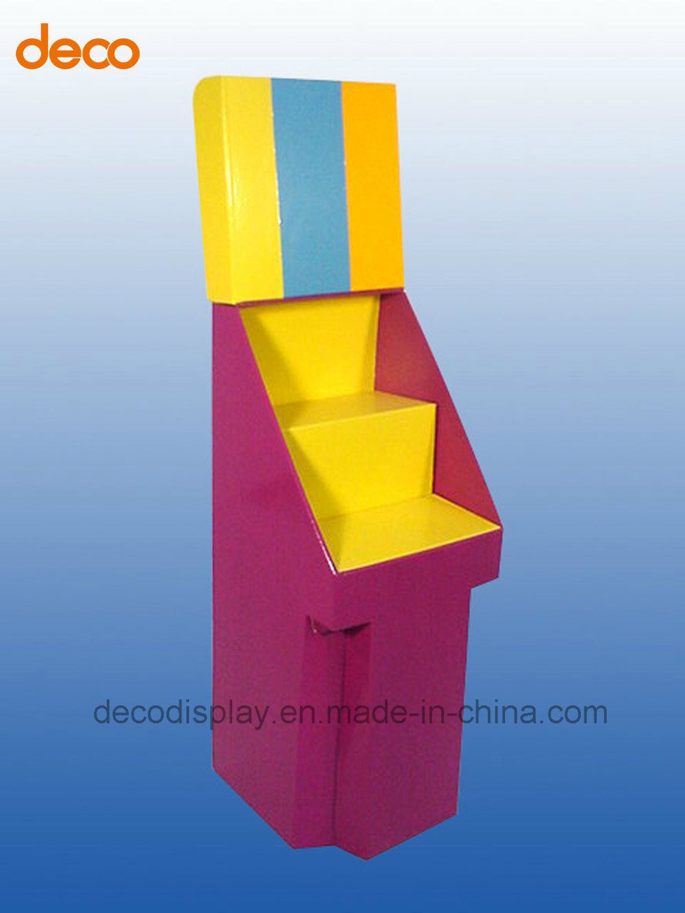 China Factory Two Shelves Pocket Cardboard Display Shelf for Retail