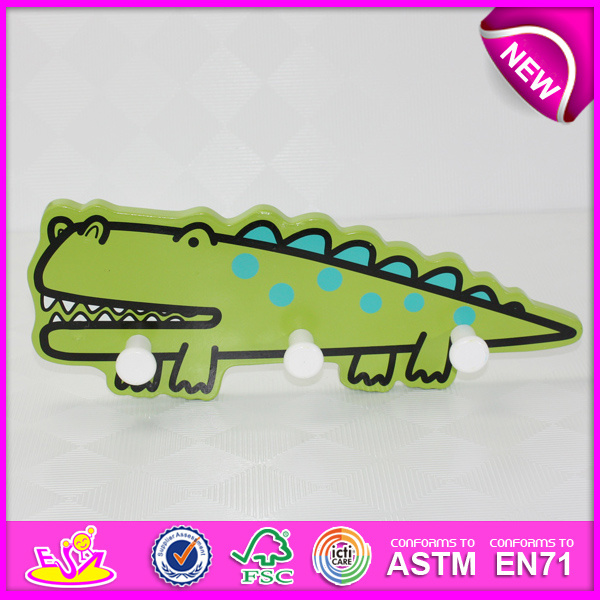 2014 Latest Animal Design Clothes Hook for Kids, Popular Cute Wooden Hook for Children, Hot Sale Lovely Wall Hook for Baby W09b048