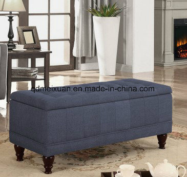 European Contracted Solid Wood Feet Storage Cloth Art Bed Tail Foot Boutique Sofa Bed KTV Receive Stool Furniture in Shoes (M-X3275)