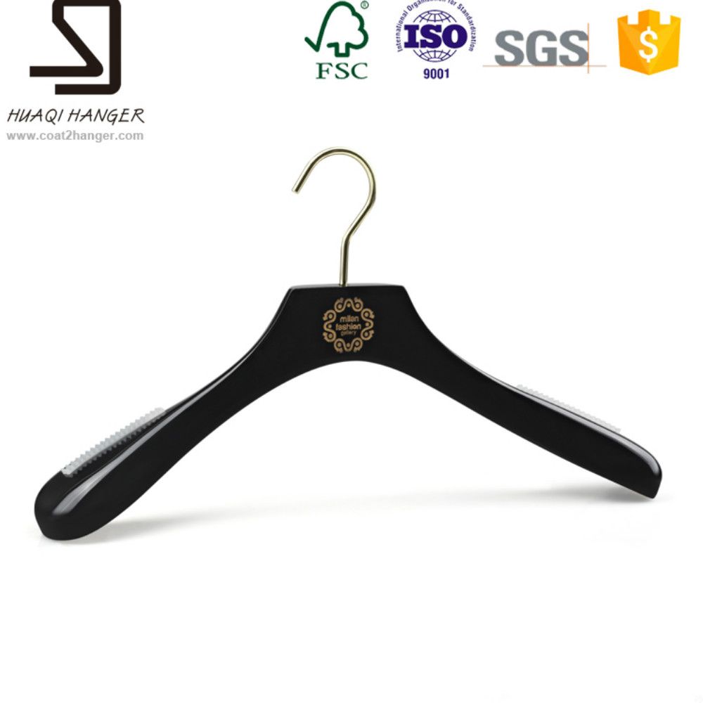 Black Wooden Hanger, Cloth Hanger, Cheap Wood Hanger