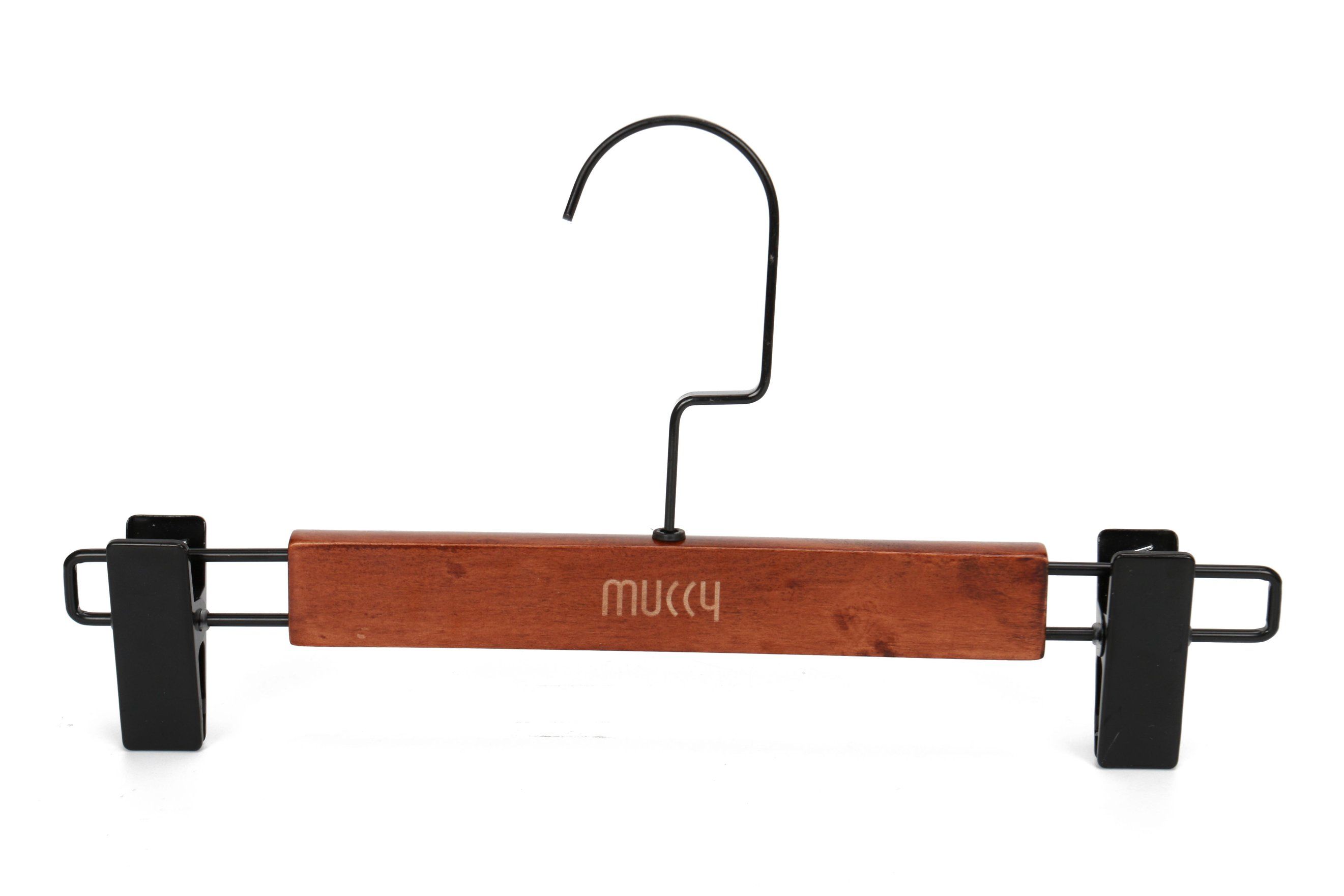 Deluxe Rose Gold Wooden Pants Hanger with Cusomized Logo