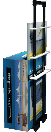 High End Paper Cardboard Trolley Display Box for Exhibition