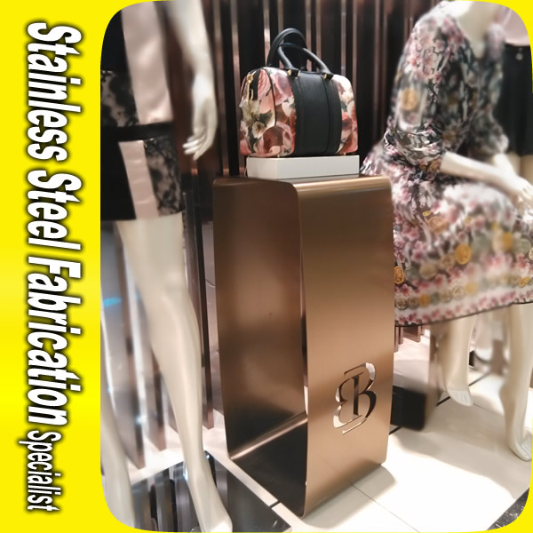 Design and Fabricating Bespoke Stainless Steel Handbag Display Rack