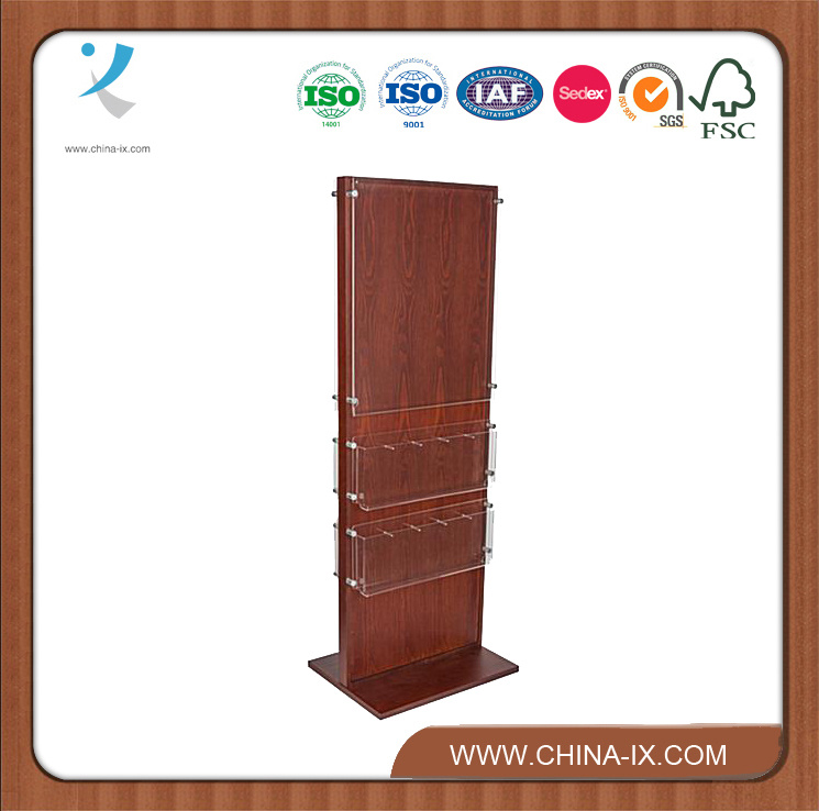 Customized Double Sided 20 Pockets Poster Stand with Acrylic Panel