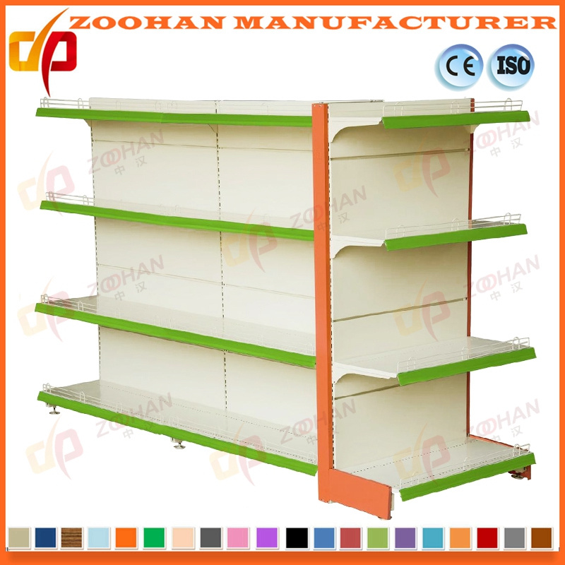 Steel Double Sides Display Rack Supermarket Storage Shelving Shelf (Zhs93)
