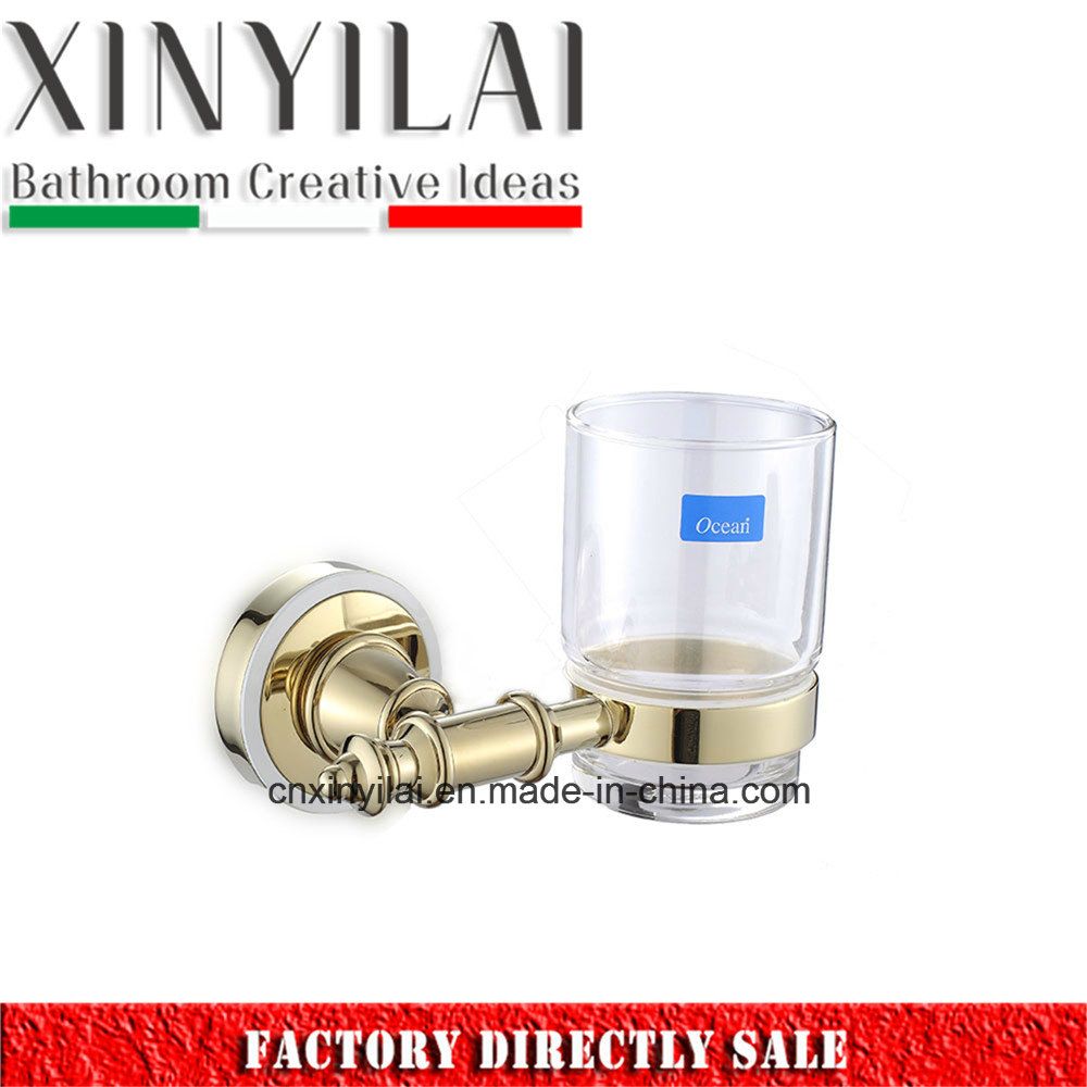 Luxury Golden PVD Chrome Single Glass Tumbler Holder