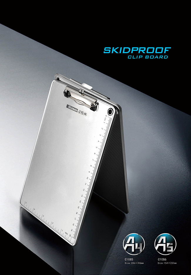Preminum Metal Silver Color Clipboard for Office Writing Pad A4