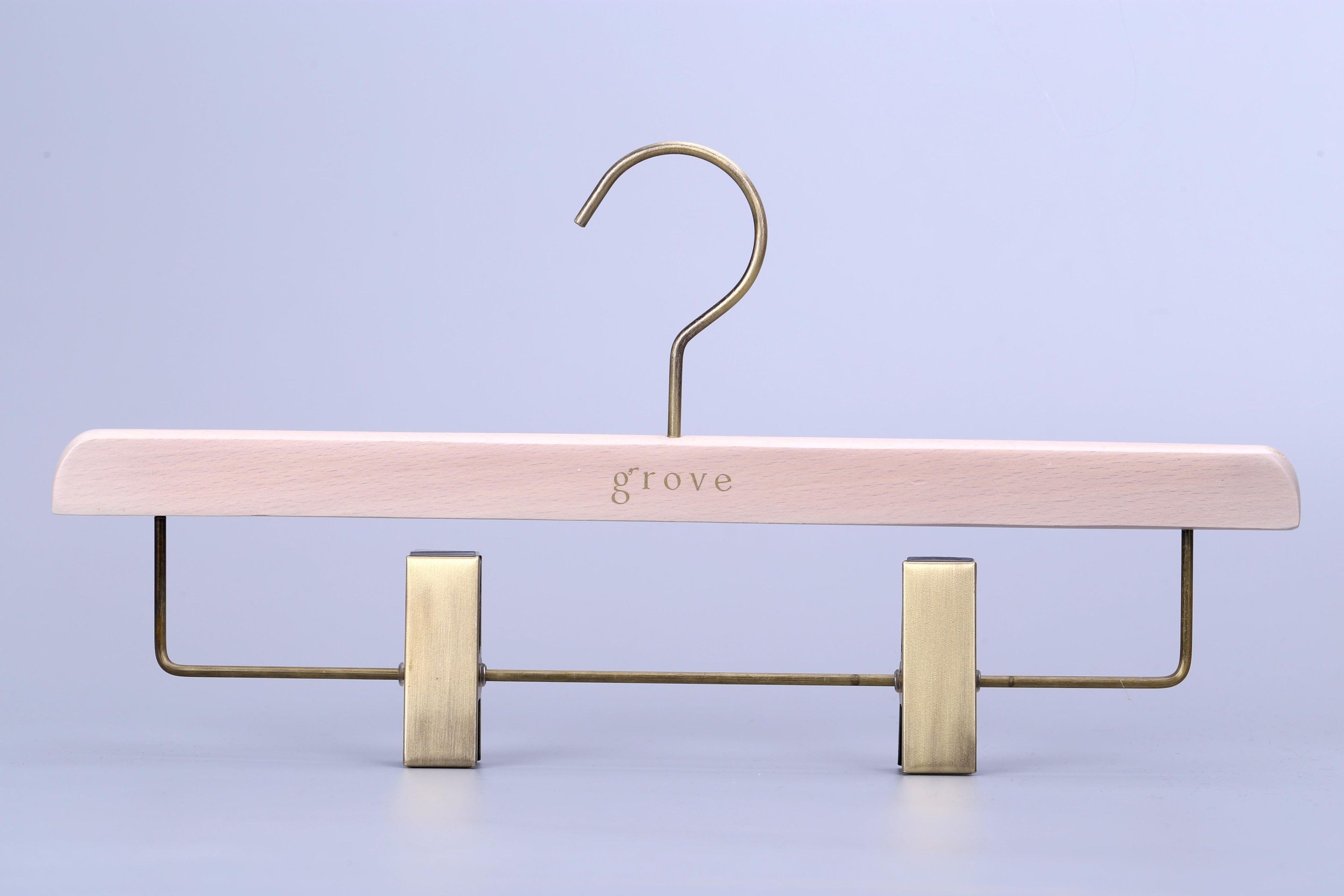 High Quality Luxury Colored Gold Wooden Hangers for Pants