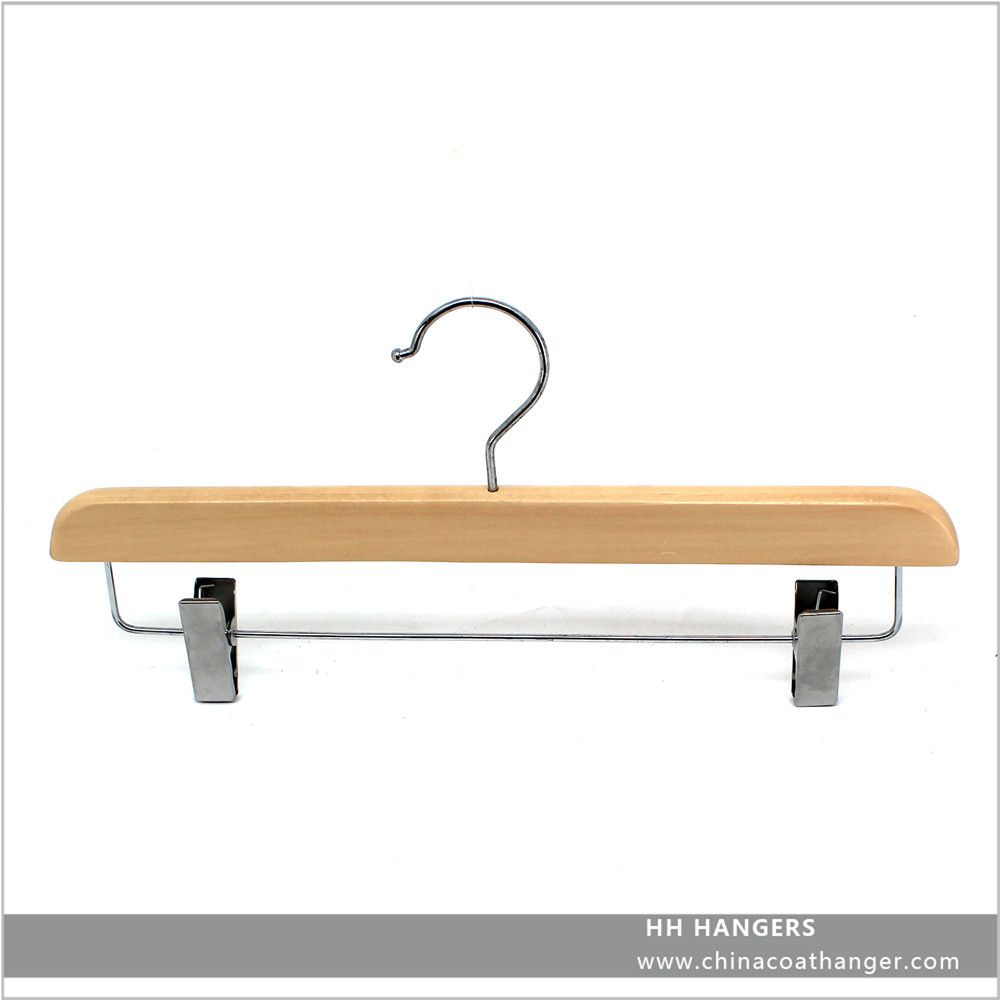 Wooden Clips Skirt Trousers Pants Wooden Bottom Coat Hanger