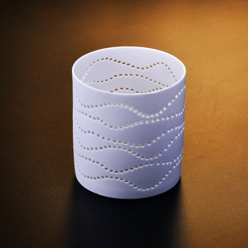 Pierced Ceramic Tea Light Candle Holder