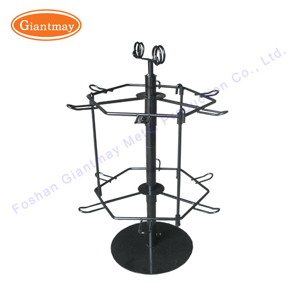Metal Tabletop Samll Wire Rotating Hanging Display Shelving Rack