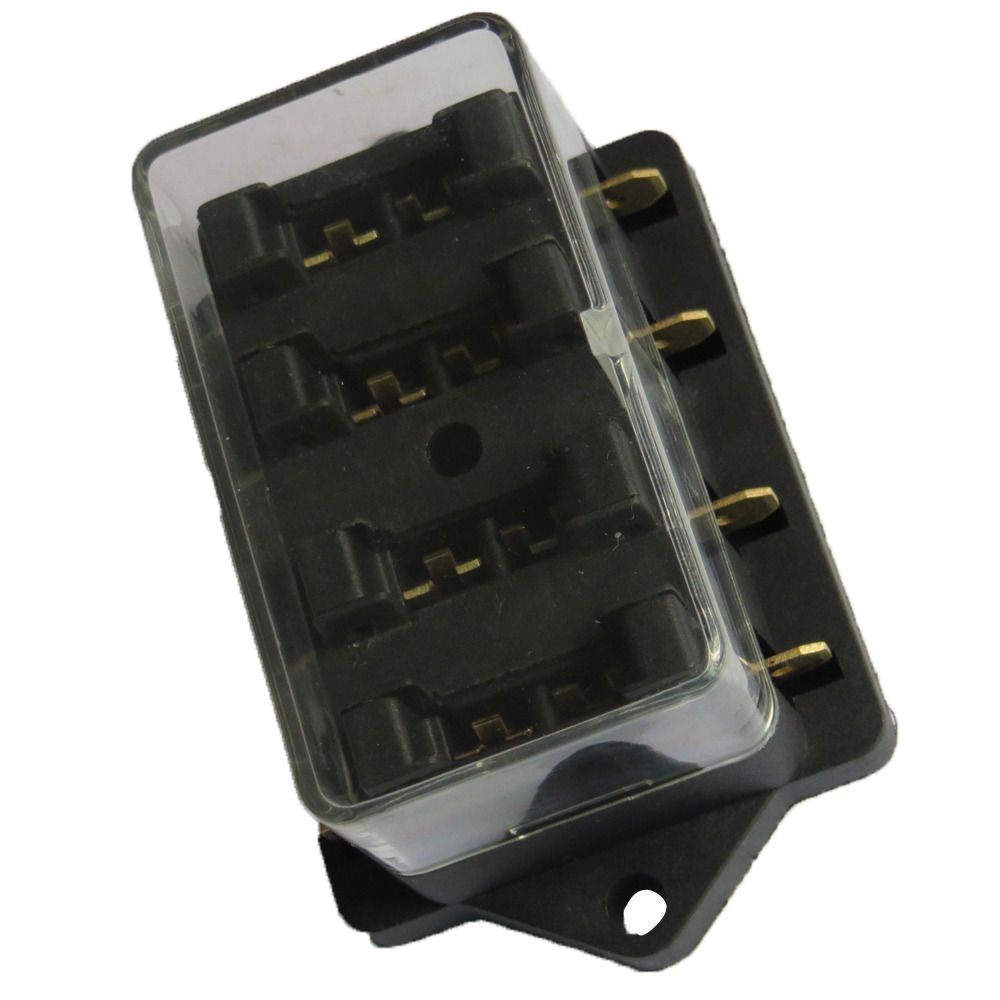 Car Vehicle 4 Way Circuit Standard ATO Blade Fuse Box Block Holder 12V