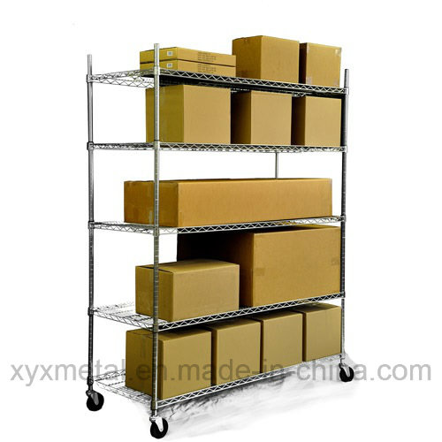 Chrome Metal Heavy Duty Wire Shelving Cart
