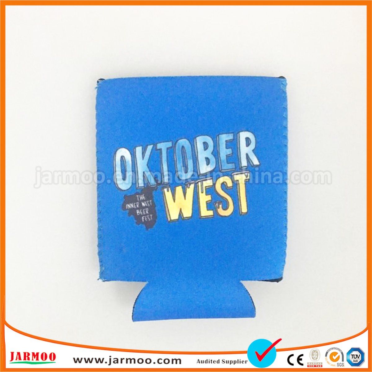 Custom Printing Blue Neoprene Bottle Cooler Holder