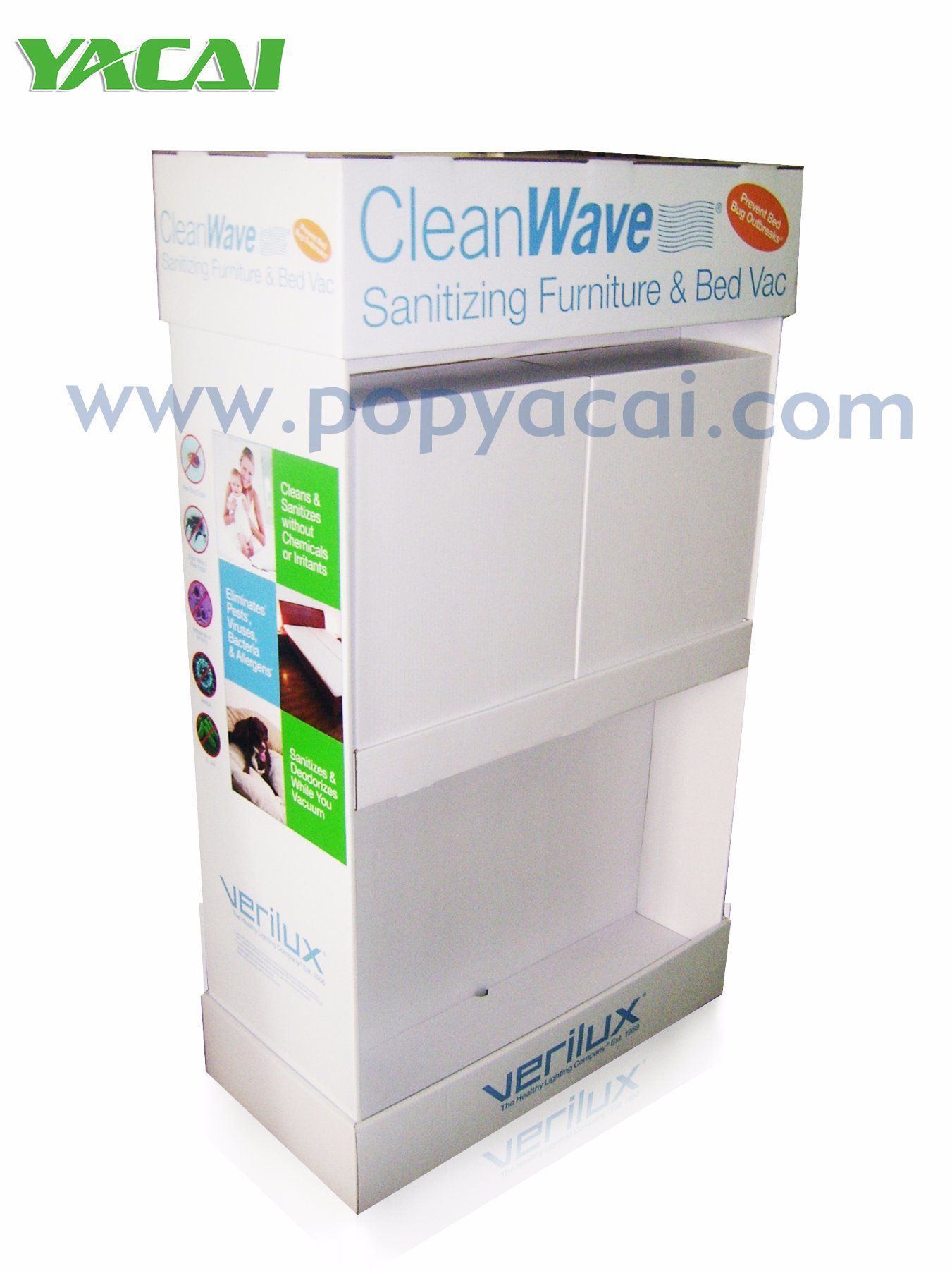 Store Cardboard Display, Cardboard Floor Display Rack with Full Color Printing