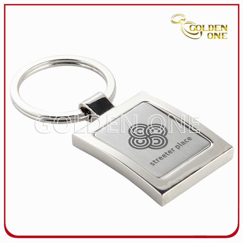 Customized Square Shape Engraving Souvenir Metal Key Chain