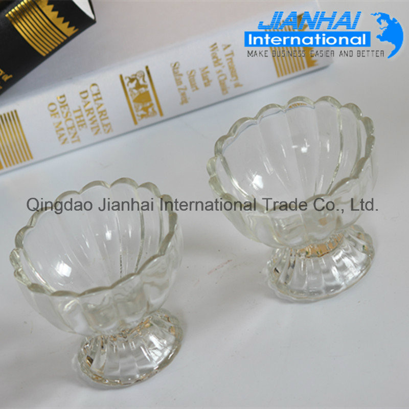 Clear Glass Milkshake Ice Cream Glass Cups with Heart Shape