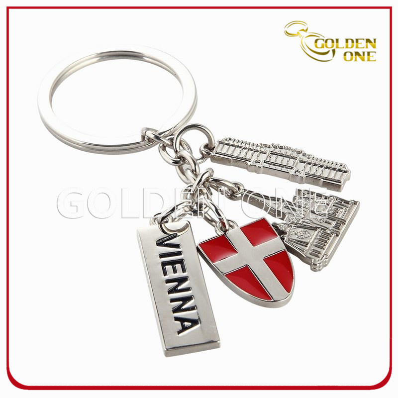 Custom Vienna Building Souvenir Gift Metal Keychain