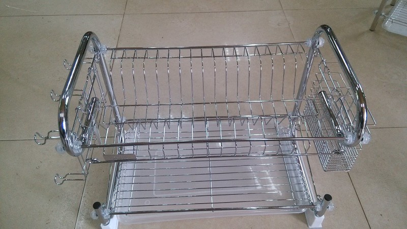 Kitchen Tube Dish Drainer with Water Saving Tray