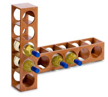 Free Standing Bamboo Wine Storage Rack