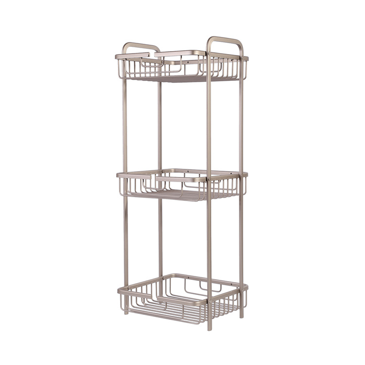 Promotianal Storage Metal Steel Bathroom Corner Rack for Towel, Soap and Shampoo