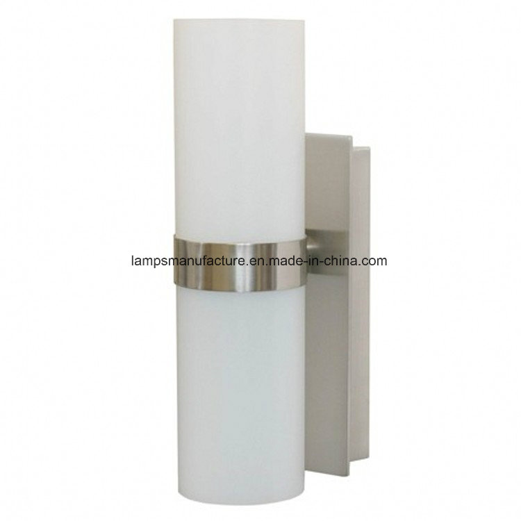 Round Glass Shade Hotel Wall Sconce with Rectangular Base