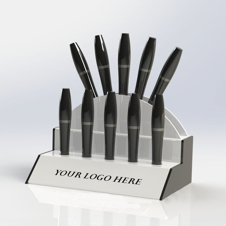 Creative Lady Lipstick Display Shelf with Logo, Acrylic Plastic Display for Cosmetics