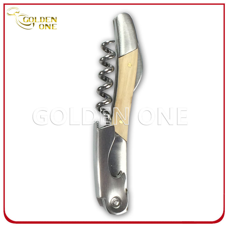 High Quality Wood Double Hinged Wine Bottle Opener