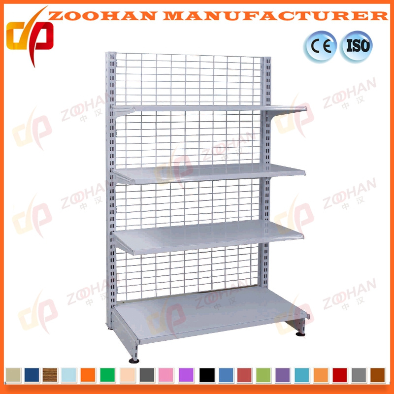 Wire Mesh Cold Steel Supermarket Shelf Metal Display Shelves (Zhs22)