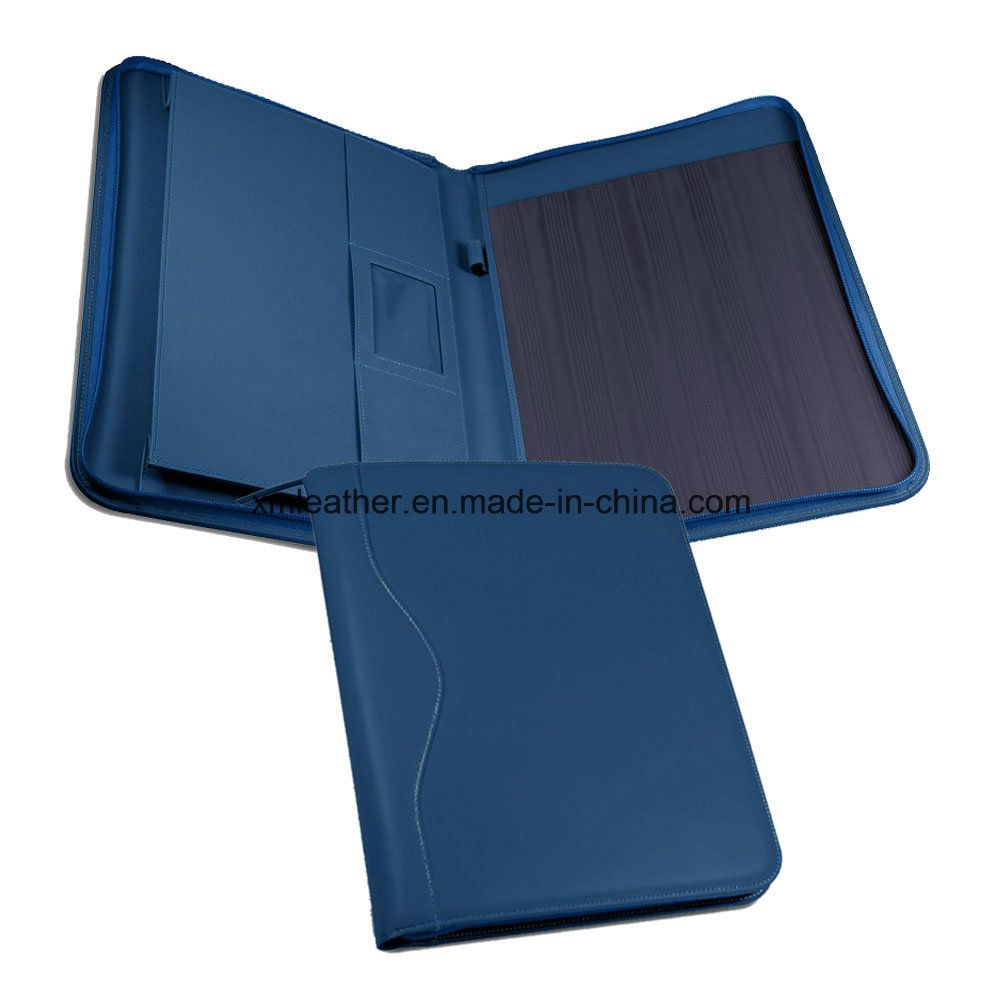 Genuine Leather Portfolio Writing Pad Business Case for Left & Right Handed Use