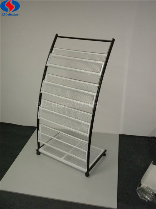 4 Layer Customized Movable Newspaper Magazine Journal Metal Display Rack