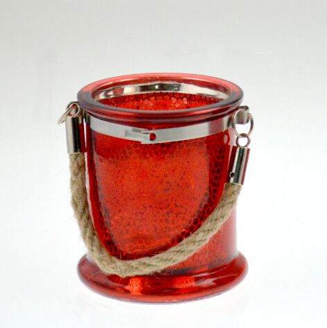 Small Candle Holder with Hemp Rope Handle
